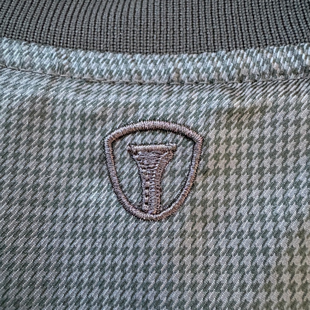 Pro Tour CoolPlay Mens XL Gray Houndstooth V-Neck Golf Windshirt Pullover Jacket - Picture 4 of 7